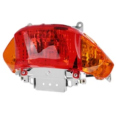 FEU ARRIERE SCOOT ADAPTABLE SCOOT 50 CHINOIS QT3/GY6/BAOTIAN 50 BT49QT/SYM 50 ORBIT/PEUGEOT 50 V-CLIC/TNT 50 ROMA 2, STRADA AVEC CLIGNOTANTS ORANGE (HOMOLOGUE CE) -P2R