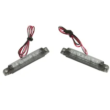 CLIGNOTANT UNIVERSEL REPLAY BARETTE 8 LEDS BASE ABS FUME/NOIR (L 59mm / H 9mm / L 10mm) (HOMOLOGUE CE) (PAIRE)