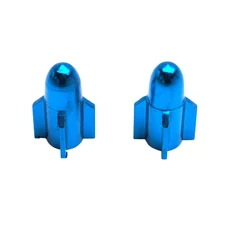 BOUCHON DE VALVE SCOOT/CYCLO REPLAY VS ROCKET ALU BLEU  (PAIRE)