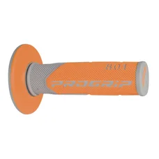 REVETEMENT POIGNEE PROGRIP MOTO OFF ROAD 801 DOUBLE DENSITE BASE GRIS/ORANGE CLOSED END 115mm (CROSS/MX) (PAIRE)