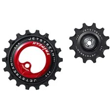 GALET DERAILLEUR TRIPEAK 12-18 DENTS ROULEMENT CERAMIC POUR DERAILLEUR 11V. ROUGE COMPATIBLE SRAM AXS FORCE/RIVAL (JEU DE 2)