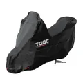HOUSSE/BACHE DE PROTECTION MOTO TAAC SUPER HYDROSCUD OXFORD 300D POLYESTER ETANCHE/WATERPROOF 5000mm TAILLE  M NOIR (204x90x163cm) (SANGLE ANTI-FLOTTEMENT/OEILLET ANTIVOL)