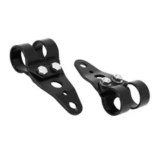 SUPPORT DE PHARE CYCLO ADAPTABLE MBK 51/MOTOBECANE/PEUGEOT 103 NOIR (DIAM 26/28 mm) (PAIRE)  -SELECTION P2R-