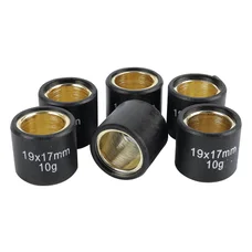 GALET/ROULEAU MAXISCOOTER MAGNETI MARELLI 19x17  10g (x6)  POUR PIAGGIO 125 BEVERLY, FLY, LIBERTY, MP3, YOURBAN VESPA LX ET GTS, X10, X9, X8, X7, X-EVO/APRILIA 125 SPORTCITY, SCARABEO