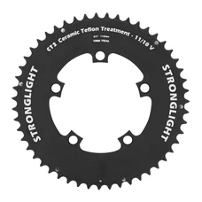CHAINRING FOR ROAD BIKE- 51T. Ø 110 - 4 ARMS -OUTER- TIME TRIAL - FOR ULTEGRA 6800/105 5800 TIME TRIAL BLACK CT2 STRONGLIGHT 11 Speed