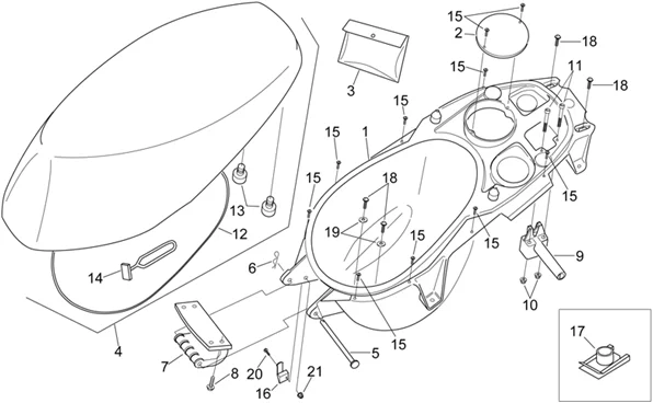 Selle - Compart.p-casque