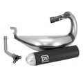 POT 50 A BOITE TECNIGAS E-NOX ACIER POUR SHERCO 50 SM-R 2013>, 50-R 2013> (EURO 4, 5) (PASSAGE HAUT A DROITE)