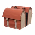 DOUBLE BAG FOR BICYCLE - REAR - BASIL URBAN LOAD- RED EARTH/PINK 48-53L (41x18x46cm) WATERPROOF