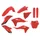 FAIRINGS/BODY PARTS FOR GAS GAS 125 MC 2021>2023, 250 EC 2021>2023, 250 EX F 2021>2023, 350 EC F 2021>2023, 450 EX F 2021>2023  Red - (OEM color)  (10 parts kit)  -POLISPORT-
