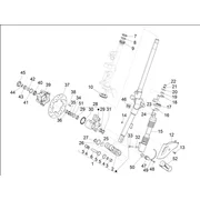 Fourche/tube direction - Ensemble butée dir.