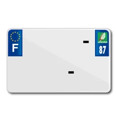 PLAQUE IMMATRICULATION MOTO TIFLEX ALU PREPERCEE 210x130 DEP. 87 VIERGE (VENDU PAR 10)