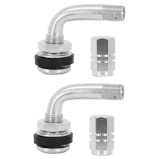 VALVE DE PNEU TUBELESS COUDEE ALU ARGENT  (PAIRE)  -REPLAY-
