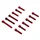 VIS DE CARTER REPLAY ALU POUR MBK 50 BOOSTER/YAMAHA 50 BWS ROUGE 6X25/40/45 (KIT DE 12)