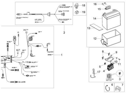 Circuit electrique arrière