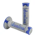 REVETEMENT POIGNEE DOMINO MOTO OFF ROAD A260 GRIS/BLEU CLOSED END 120mm (PAIRE)
