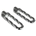 FOOTREST FOR MOPED  (FOR PILOT) U SHAPED TWISTED - CHROME STEEL FOR PEUGEOT 103/MBK 51 (PAIR)-SELECTION P2R-