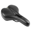 SADDLE- NEWTON FOR URBAN BIKE - "FOR MEN" BLACK - FLUIDYNAMIC DUAL DENSITY CONFORT 51 MODERATE  ERGO HOLE 272x192mm