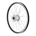 ROUE VTT 20" ER10 AVANT ALU NOIRE MOYEU SHIMANO DYNAMO AXE PLEIN DH-C3000 6V/3W JANTE 19C (POUR ECLAIRAGE AVANT ET ARRIERE) - COMPATIBLE V-BRAKE