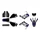 KIT DECO AUTOCOLLANT/STICKER 50 A BOITE KRM PRO RIDE POUR RIEJU 50 MRT 2009>2021 NOIR/BLEU (COMPLET)