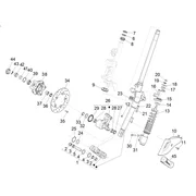 Fourche/tube direction - Ensemble butée dir.