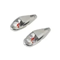ECLAIRAGE DECO REPLAY GOUTTE D'EAU FENDER TRANSPARENT/CHROME AMPOULE ORANGE  (L 61mm / H 22mm / L 18mm) (PAIRE) **