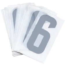 CHIFFRE PLAQUE PVC MOTO/SCOOTER 45mm  6  (VENDU PAR 10)