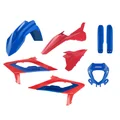 CARROSSERIE/CARENAGE MOTO ENDURO BETA 125, 200, 250, 300, 350, 390, 430, 480 RR 2T, 4T 2023>2024 BLEU/ROUGE (KIT PLASTIQUES 8 PIECES)  -POLISPORT-