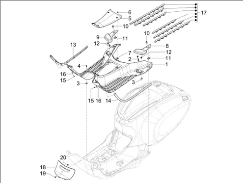 Protection centrale - Repose-pieds