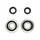 BEARING FOR CRANKSHAFT+SEALS FOR SCOOT P2R FOR PIAGGIO 50 ZIP 2STROKE, TYPHOON, NRG/GILERA 50 STALKER, RUNNER (KIT SC04A47CS TPI POLYAMID CASE/NITRILE SEALS)