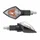 CLIGNOTANT UNIVERSEL REPLAY MINI DIAMANT A AMPOULE BAU9S BASE ABS TRANSPARENT/NOIR (L 78mm / H 37mm / L 32mm) (HOMOLOGUE CE) (PAIRE)
