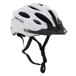 CASQUE VELO ADULTE NEWTON ROUTE/VTT SPORT GRIS CLAIR MAT IN-MOLD FERMETURE BOUCLE FIDLOCK TAILLE 58-61 AVEC VISIERE ET LOCK (VENDU EN BOITE)