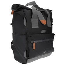 SACOCHE ARRIERE VELO HAPO.G ROLL-TOP NOIR MEDIUM CONVERTIBLE SAC A DOS (53x27x16cm) (VENDU A L'UNITE) - FIXATION CROCHETS SUR PORTE BAGAGE