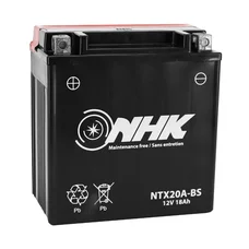 BATTERIE 12V 18 Ah NTX20A-BS NHK MF SANS ENTRETIEN LIVREE AVEC PACK ACIDE (Lg151xL87xH161mm) (PEUGEOT 400 METROPOLIS) (QUALITE PREMIUM - EQUIVALENT YTX20A-BS)