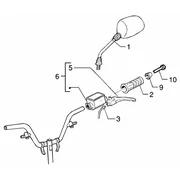 Pieces composant le guidon 