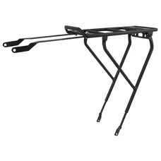 PORTE BAGAGE VELO ARRIERE A TRINGLES PLETSCHER WERSO JAMBAGE Y ALU NOIR 26"/29" COMPATIBLE SYSTEME MIK GAMME BASIL -poids maxi 27kgs (TRINGLES FIXATION TUBE DE SELLE INCLUSES)
