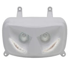TWIN HEADLIGHTS REPLAY RR8 FOR MBK 50 BOOSTER 2004>/YAMAHA 50 BWS 2004> WHITE - CLEAR LEDS**