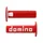 GRIP- DOMINO ORIGINAL- OFF ROAD A360 RED/WHITE (120 mm) (PAIR)