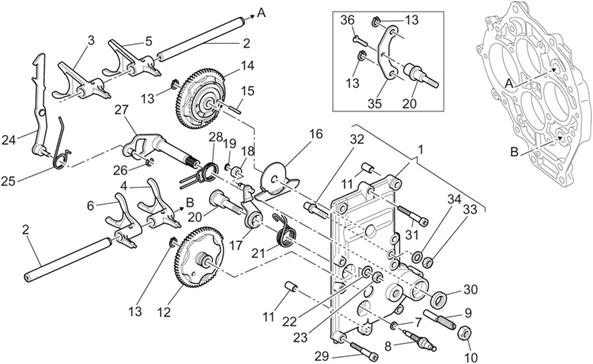 Selecteur boîte de vitesses