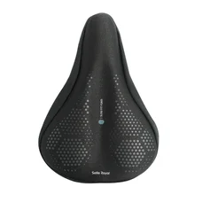COUVRE SELLE VELO ROYAL NOIR LARGE A MEMOIRE DE FORME (251X220mm)