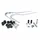 KIT DE MONTAGE PARE BRISE POUR 1B004445 ORIGINE PIAGGIO  -1B004446-