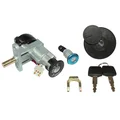 CONTACTEUR A CLE SCOOT ADAPTABLE KEEWAY 50 FOCUS/CPI 50 ARAGON/SCOOT 50 CHINOIS BJ08, RY8 (AVEC SERRURE DE SELLE + BOUCHON ESSENCE)  -P2R-