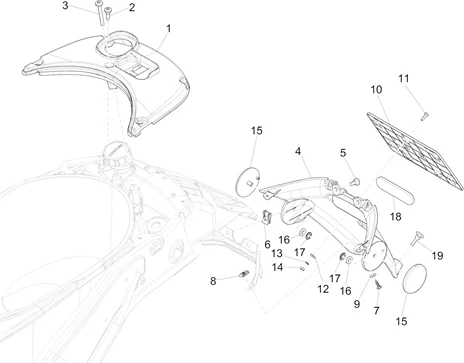 Couvercle arrière - Pare-boue