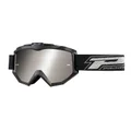 MASQUE/LUNETTES CROSS PROGRIP 3204 FL MULTILAYERED NOIR MAT ECRAN MIROIR ARGENT ANTI-RAYURES/ANTI U.V./ANTI-BUEE (HOMOLOGUE CE-EN-N° AC-14063 REV.1)