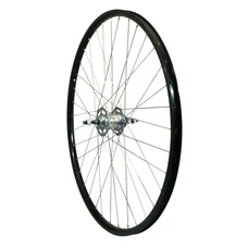WHEEL FOR TREKKING BIKE- 700X35 REAR ER20 ALUMINIUM - BLACK-DOUBLE WALLED- NEXUS HUB 3 SPEED for CENTERLOCK DISC- 36 stainless spokes.