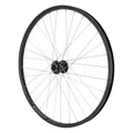 WHEEL FOR TREKKING BIKE - 700x35 FRONT - KARGO DISC/V-brakes FOR E-BIKE ALUMINIUM BLACK "DOUBLE WALLED" SHIMANO HUB M475 DISC 6 HOLES -QUICK RELEASE (REINFORCED)