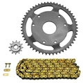 KIT CHAINE ADAPTABLE DERBI 50 SENDA R 1996>1999  420  12x53  (DIAM COURONNE 53/125/8.25)  (DEMULTIPLICATION ORIGINE)  -AFAM-