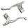 BRAKE LEVER FOR MOPED REPLAY -  LUSITO TYPE- SHORT POLISHED ALUMINIUM (PAIR)