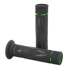 REVETEMENT POIGNEE PROGRIP MOTO ON ROAD 838 DOUBLE DENSITE NOIR/VERT OPEN END 122mm (PAIRE)