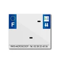 BANDE PLAQUE MOTO 170x145 POUR PVC AVEC RAISON SOCIALE DEP. 44/EURO (VENDU A L'UNITE)