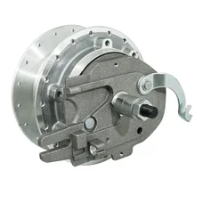 WHEEL HUB FOR MOPED PEUGEOT MBK 89 - Ø 100mm WITH DRUM BRAKING PLATE + AXLE  -SELECTION P2R-